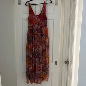 Free People Juliana Maxi Dress, Cherry Combo color, size XS